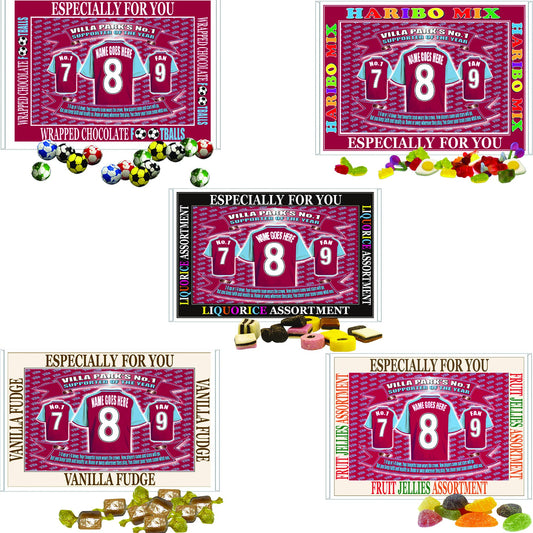 The Villa Personalised Football Shirt Gift Boxed Team-Aston Sweets