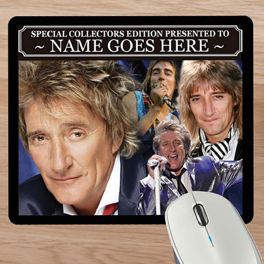 Rod Stewart Personalised Icon Mouse Mat Gift