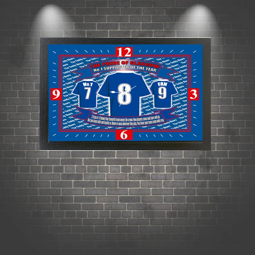 Glasgow The Teddy Bears Football Shirt Clock Gift Present