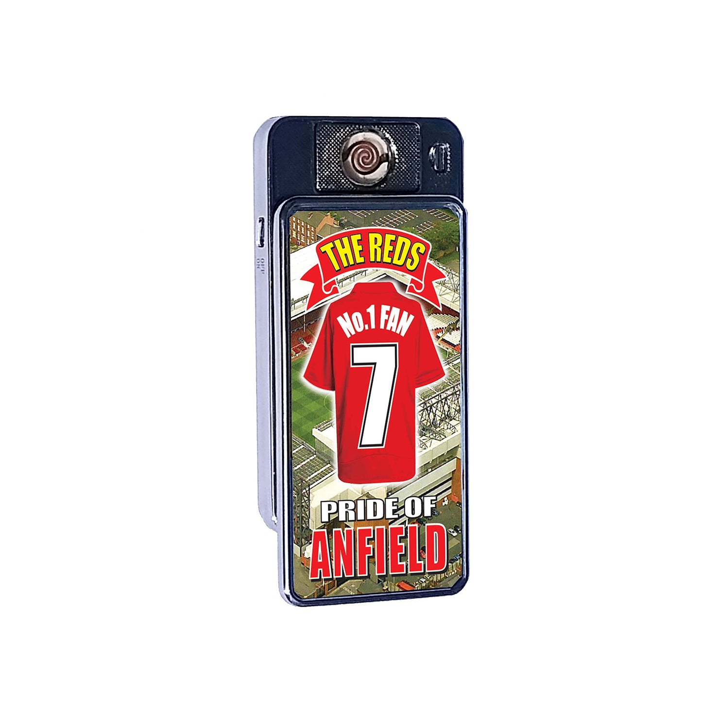 Liverpool No.1 Fan Football Shirt Rechargeable Gift Boxed Silver Metal USB Lighter