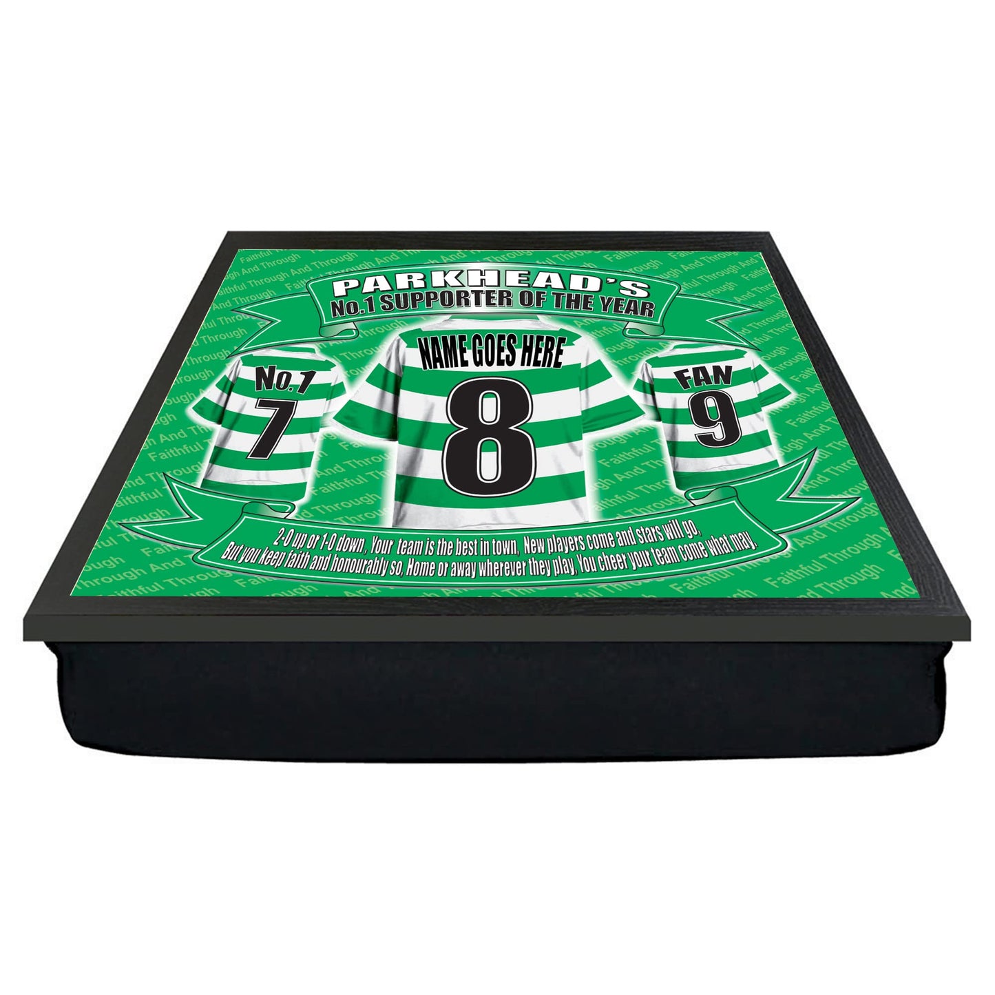 The Celts Personalised Lap Tray - Cushion Base - Personalise with up to 12 Letters - Gift Present