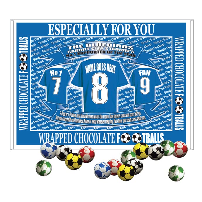Cardiff Football Shirt Personalised Gift Boxed Sweets