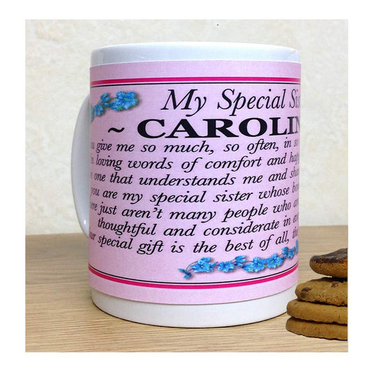 Personalised My Special Sister Poem Gift Mug