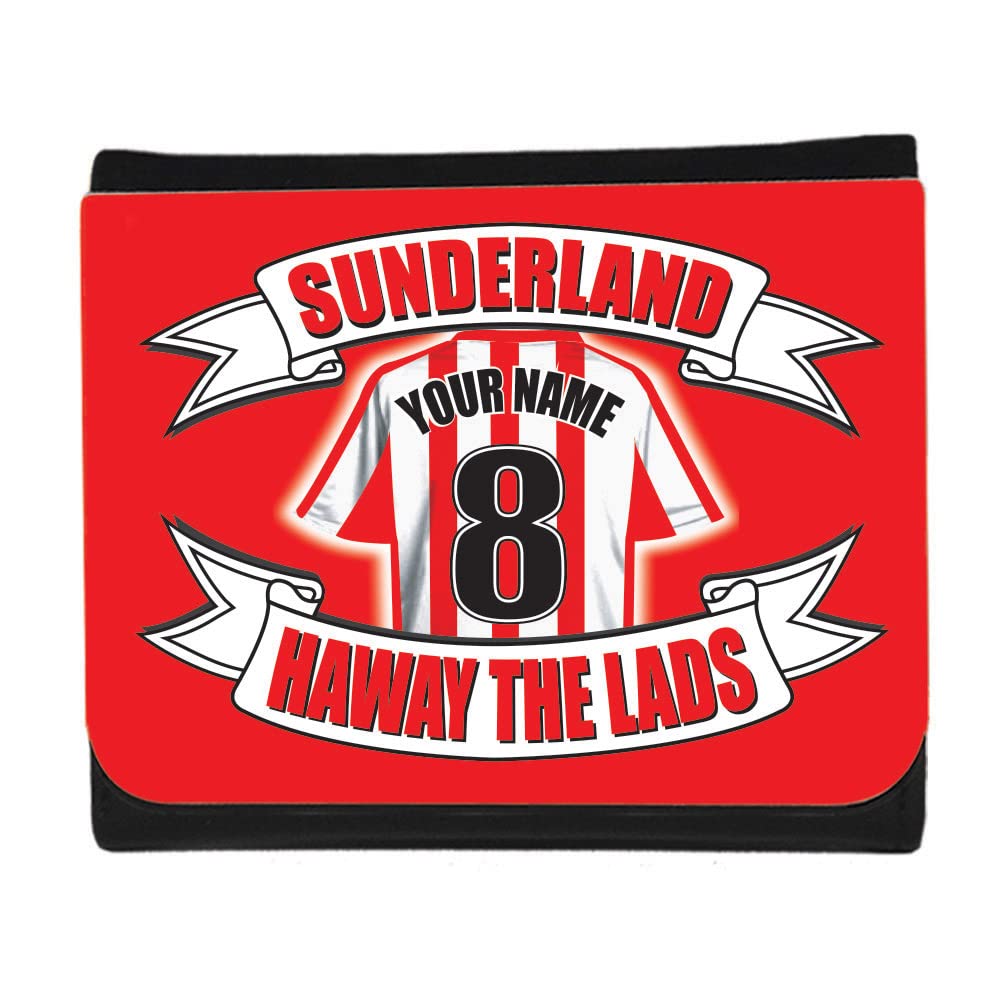 Sunderland Personalised Football Shirt Money Wallet Gift