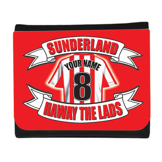 Sunderland Personalised Football Shirt Money Wallet Gift