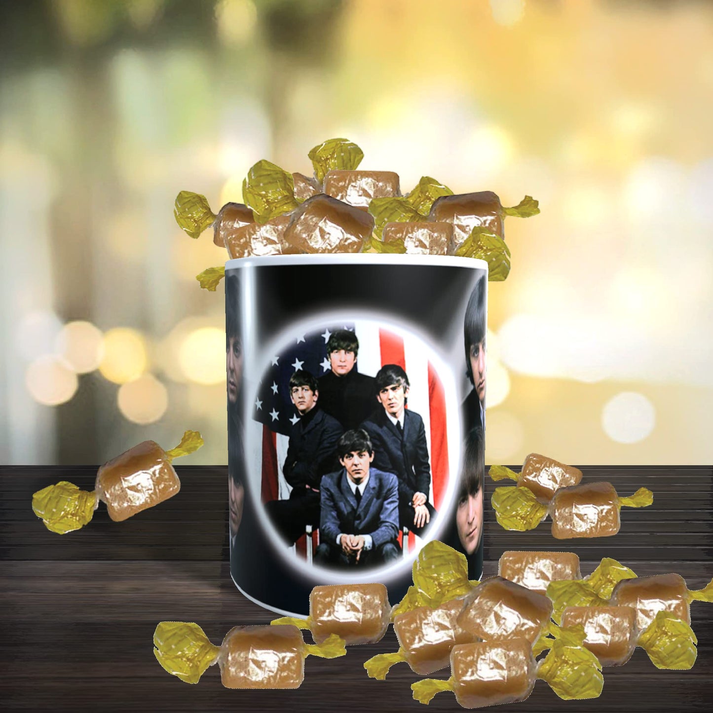 The Beatles Icon Gift Mug with Sweets