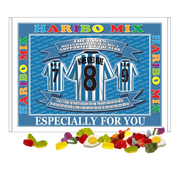 Sheff Wed Personalised Football Shirt Gift Boxed Sweets