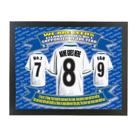 Leeds U Personalised Football Shirt Picture Gift