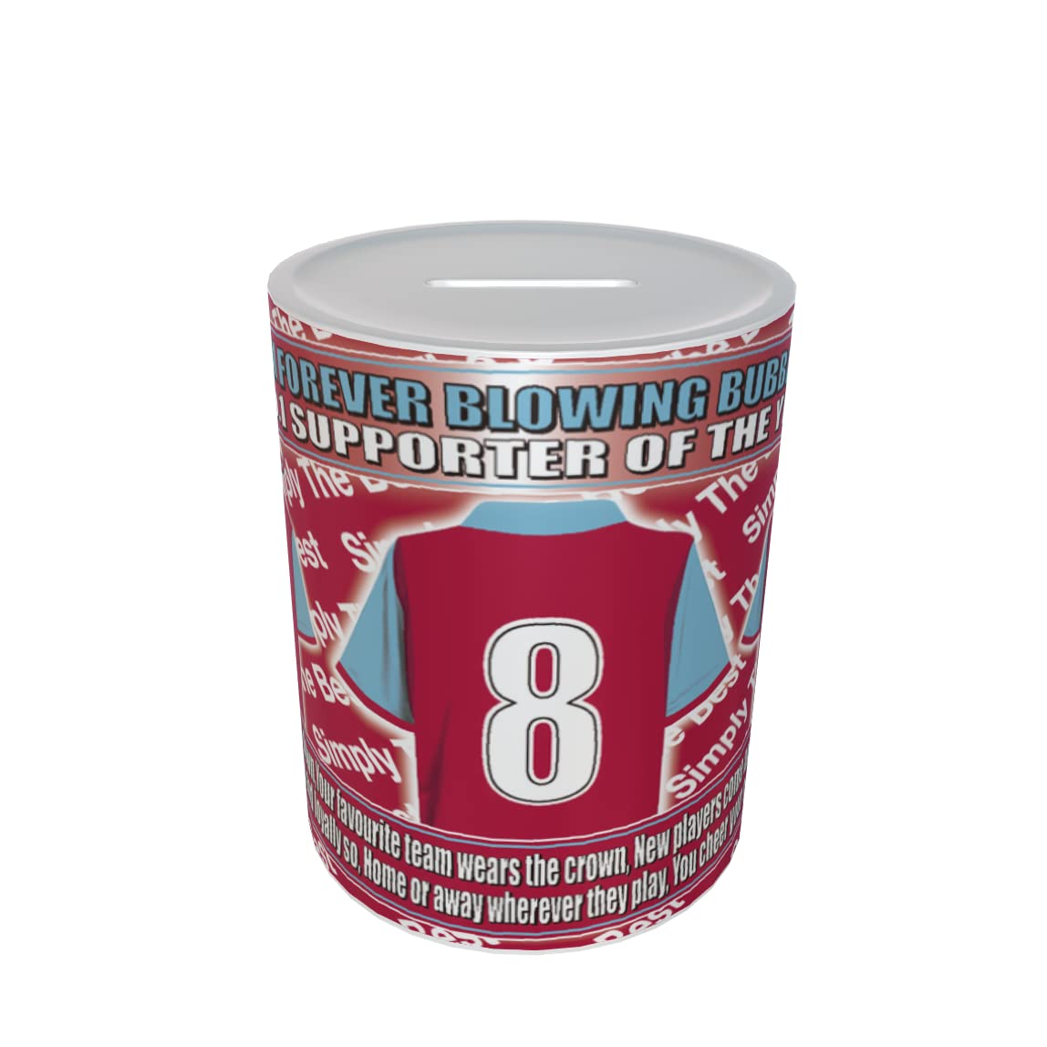 West H Utd Football Shirt Ceramic Money Box Gift