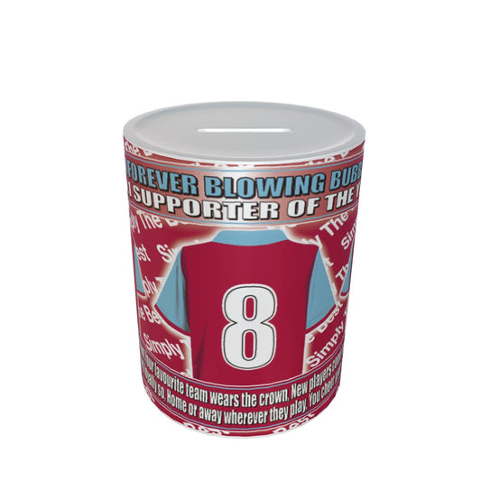 West H Utd Football Shirt Ceramic Money Box Gift