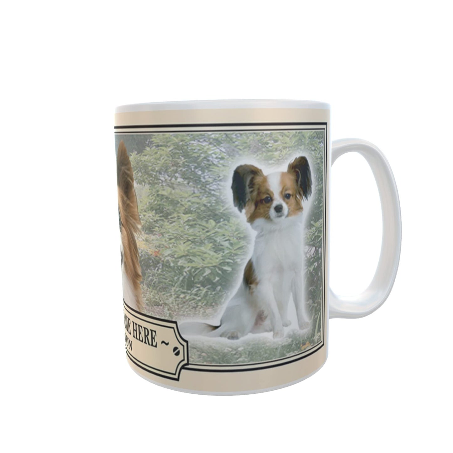 Papillon Personalised Dog Breed Gift Mug