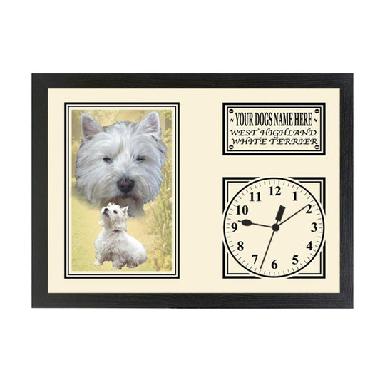 West Highland Terrier Personalised Dog Breed Gift Clock