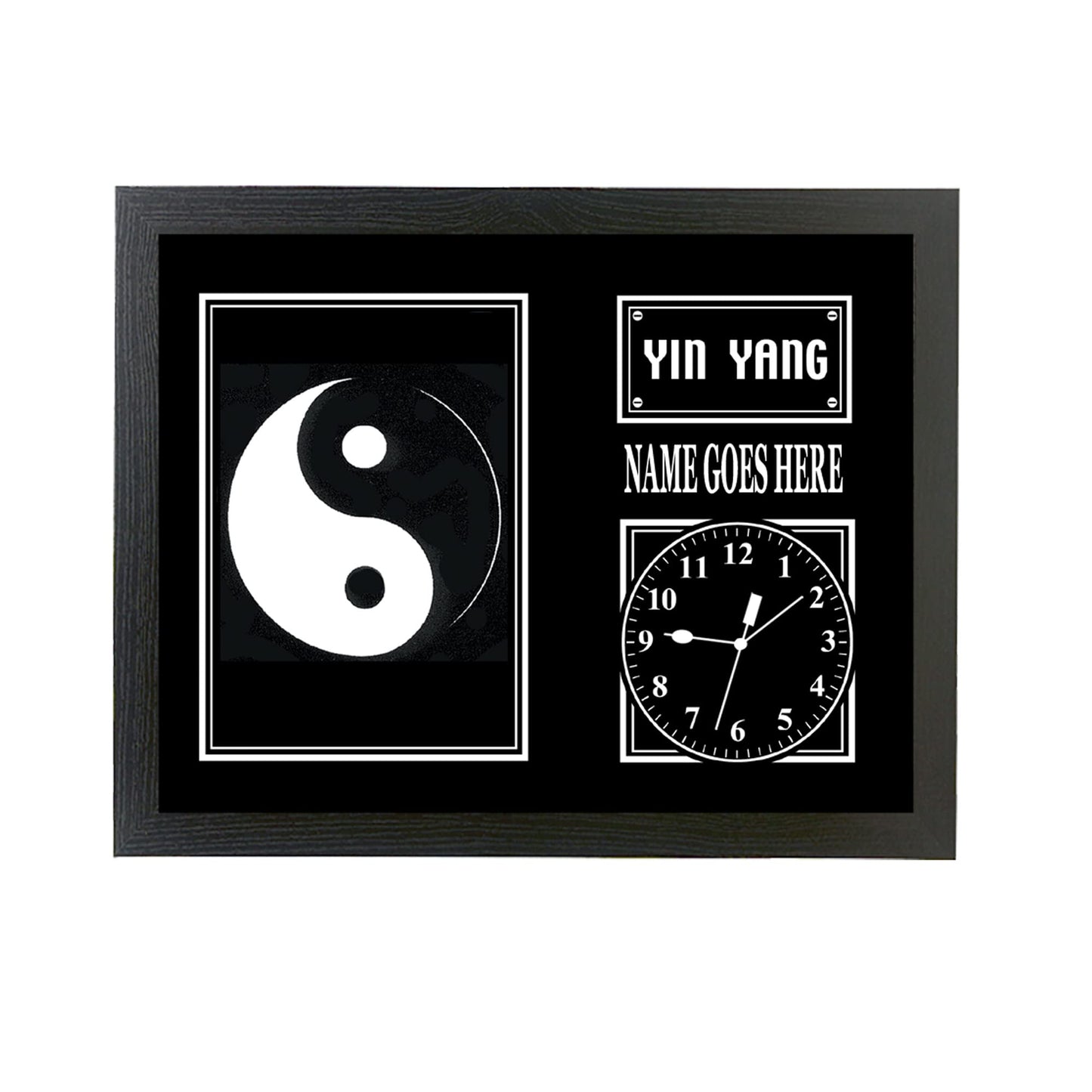 Yin And Yang Personalised Framed Wall Clock Gift