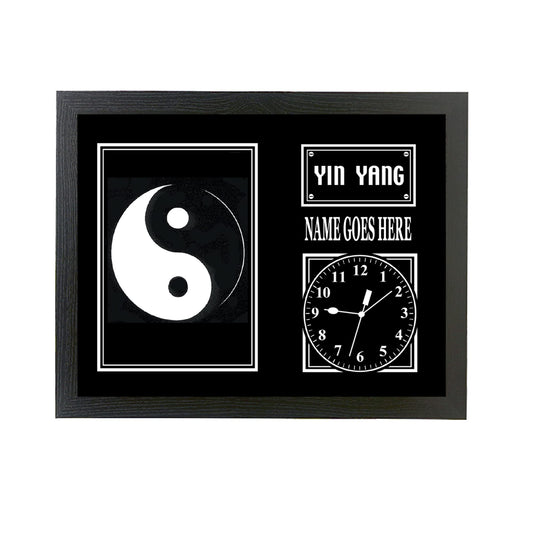 Yin And Yang Personalised Framed Wall Clock Gift