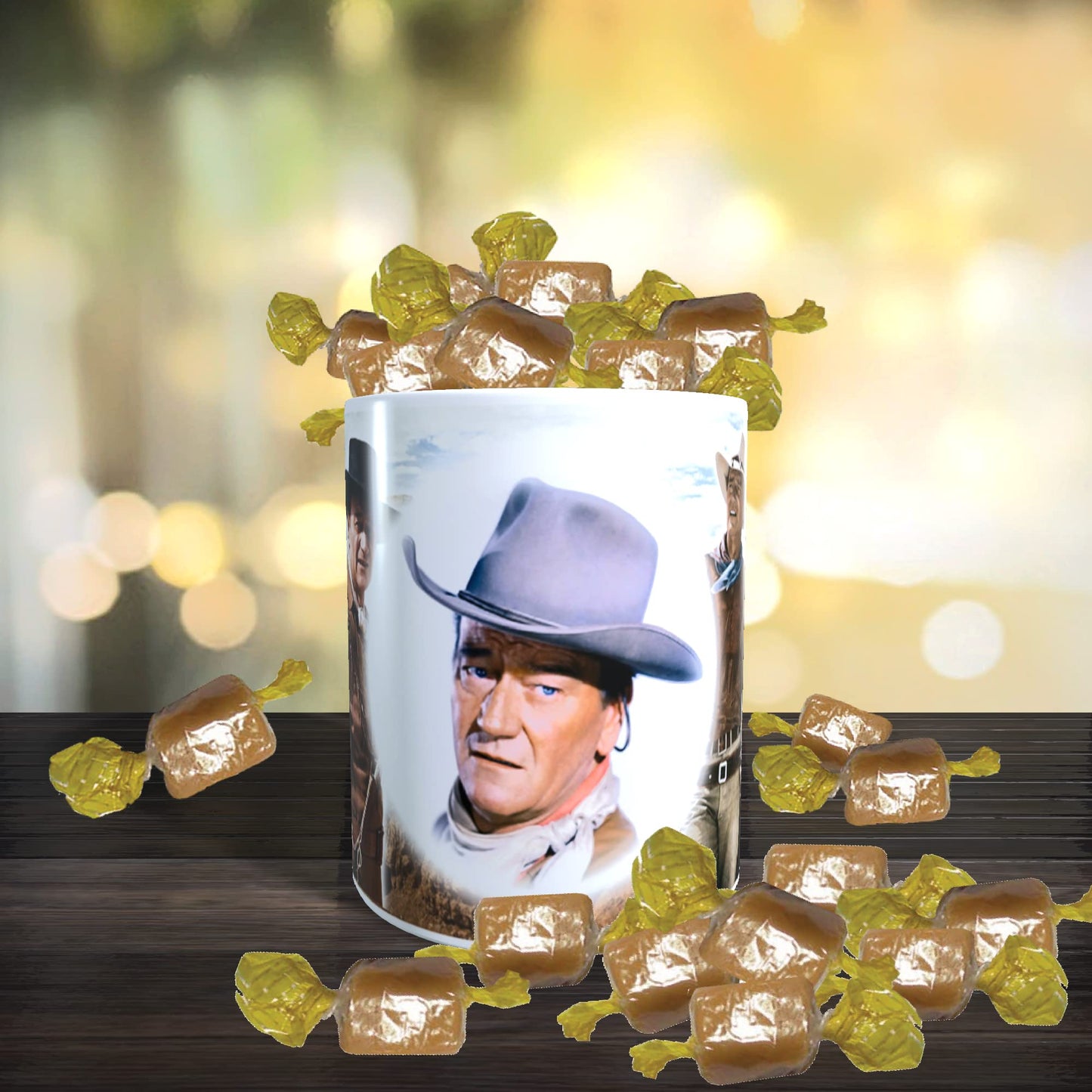 John Wayne Icon Gift Mug with Sweets