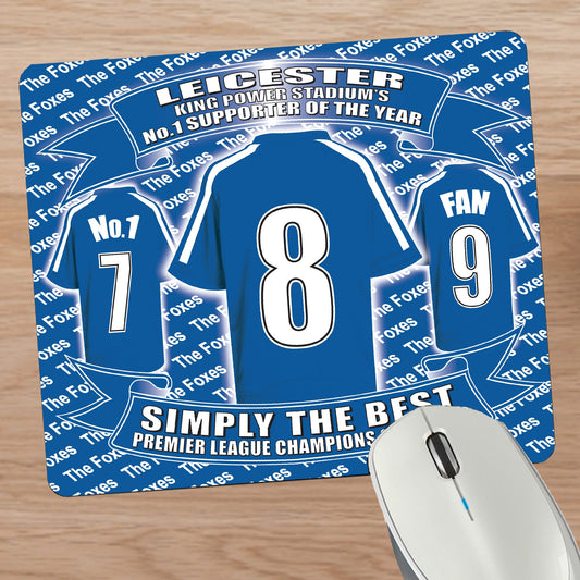 Leicester Football Shirt Mouse Mat Gift