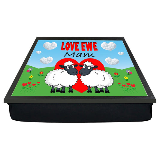Love Ewe Mam Male and Female Cute Sheep Cushioned Lap Tray Gift Present