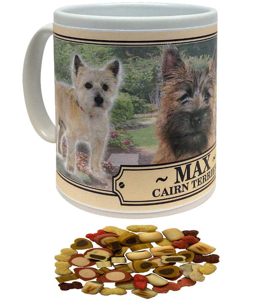 Cairn Terrier Personalised Dog Breed Gift Mug with Treats