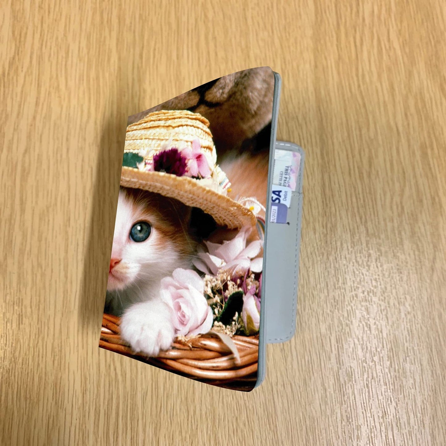 Cute Kitten Travel Passport Holder Case Gift Present