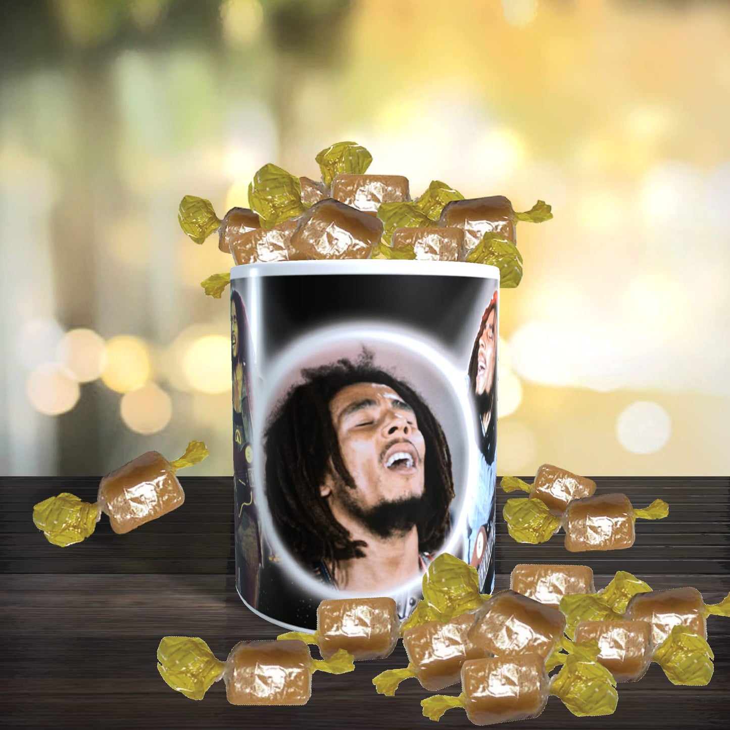 Bob Marley Icon Gift Mug with Sweets
