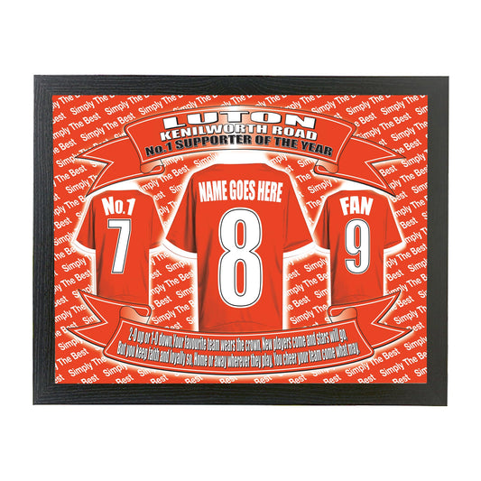 Luton Football Shirt Personalised Picture Gift