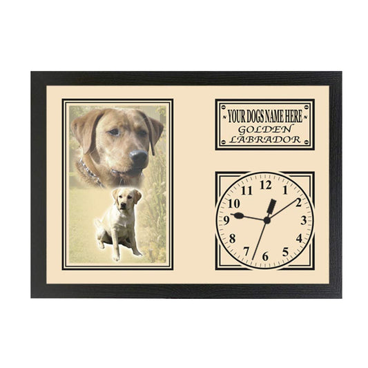 Golden Labrador Personalised Dog Breed Gift Clock