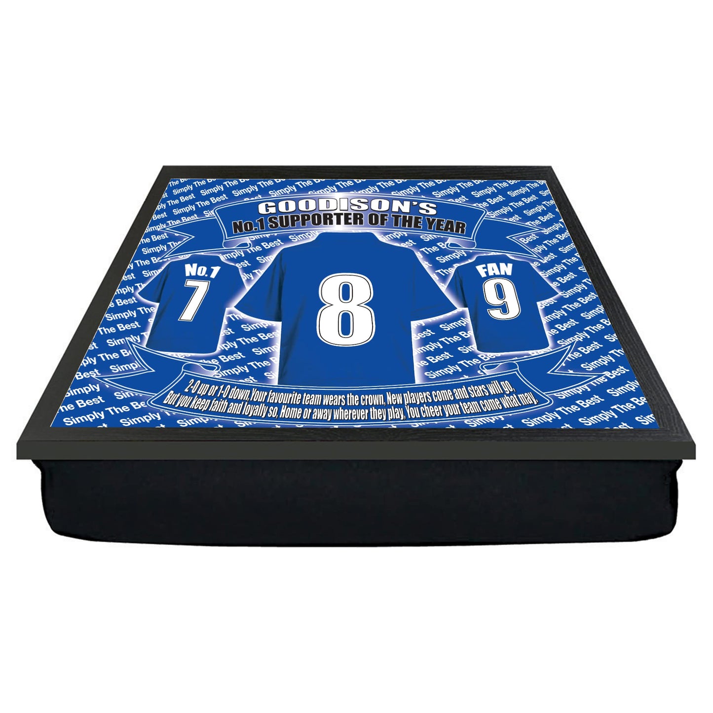 Classic Cushioned Bottom Multicolour Lap Tray Gift for Everton Fans