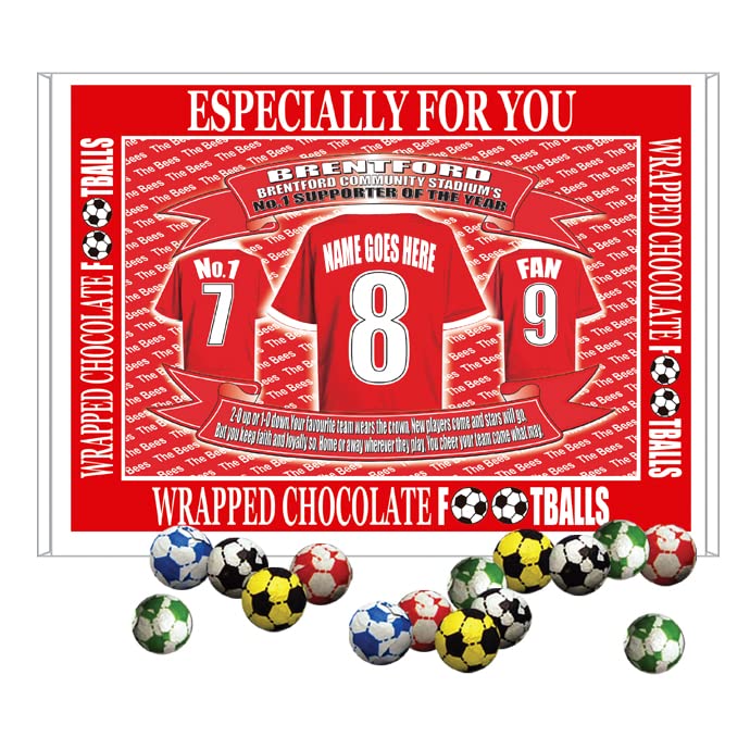 Brentford Football Shirt Personalised Gift Boxed Sweets