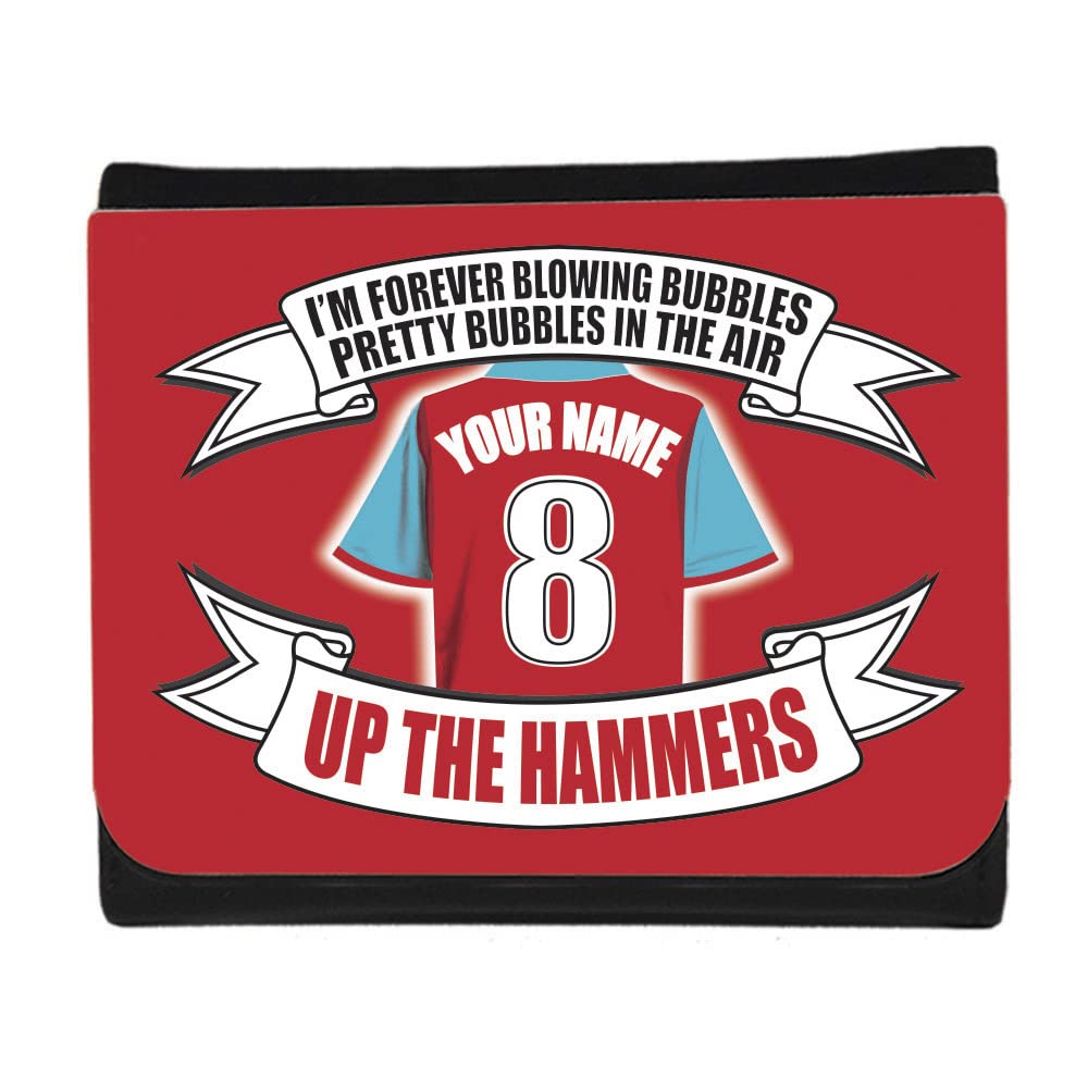 West H Utd Personalised Football Shirt Money Wallet Gift