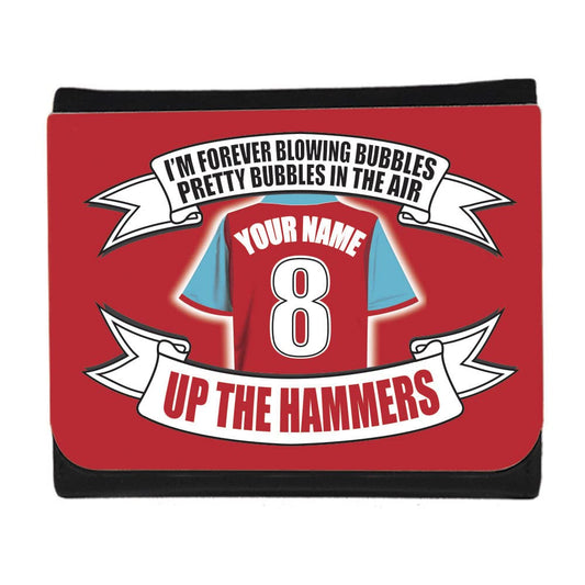 West H Utd Personalised Football Shirt Money Wallet Gift