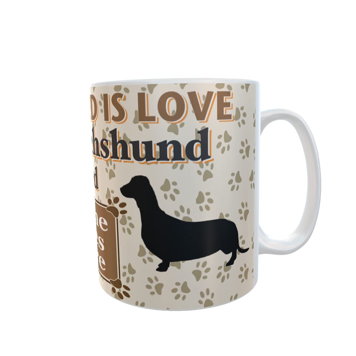 All You Need is Love and a Dachshund Dog Personalised Mug Gift