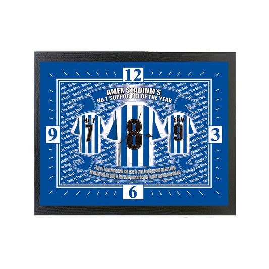Brighton Football Shirt Clock Gift Present