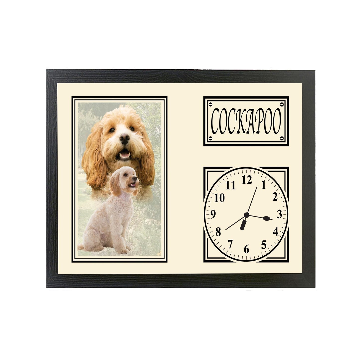 Cockapoo Dog Breed Gift Wall Mounted Kitchen Bedroom Clock