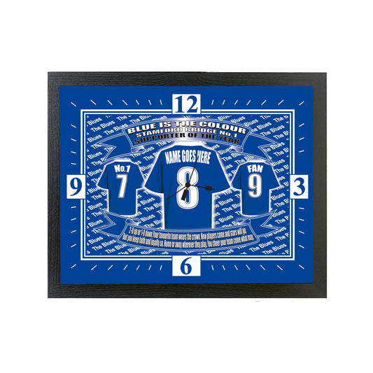 The Pensioners Football Shirt Personalised Clock Gift Present