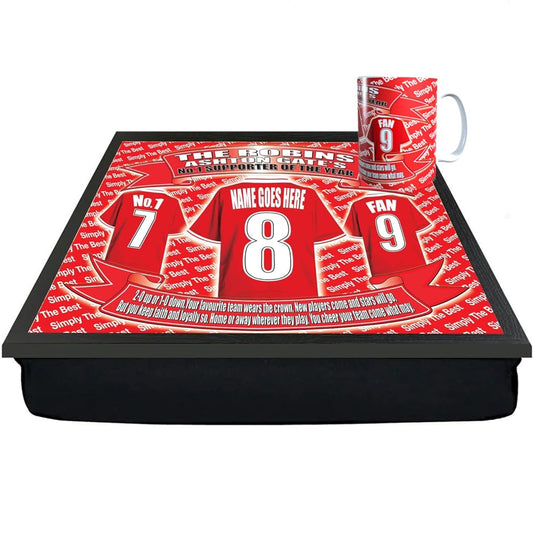 Bristol City Personalised Football Club Shirt Lap Tray And Mug Gift Set
