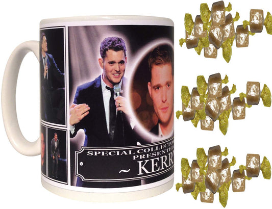 Michael Buble Personalised Icon Gift Mug with Sweets