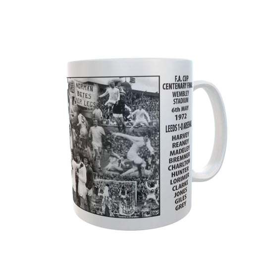 F.A Cup Final 1972 Leeds Norman Bites Ya Legs Hunter Football Ceramic Gift Mug