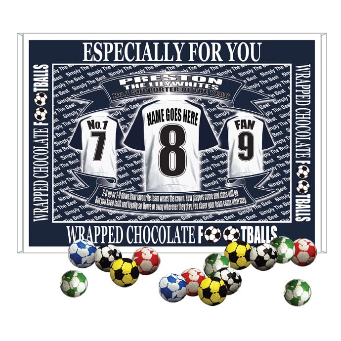 Preston Football Shirt Personalised Gift Boxed Sweets Variety