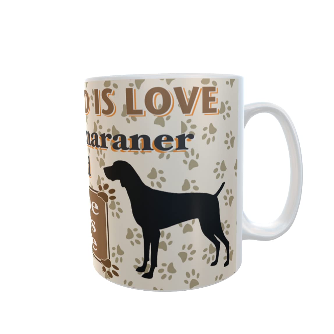 All You Need is Love and a Weimaraner Dog Personalised Mug Gift