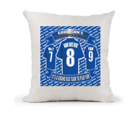 The People's Club Personalised Football Country Canvas Style Cushion Cover Gift