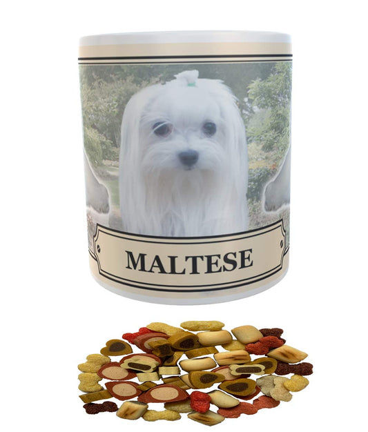 Maltese Dog Breed Gift Mug with Treats