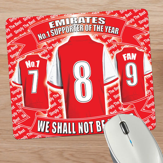 Gooners Football Shirt Mouse Mat Gift