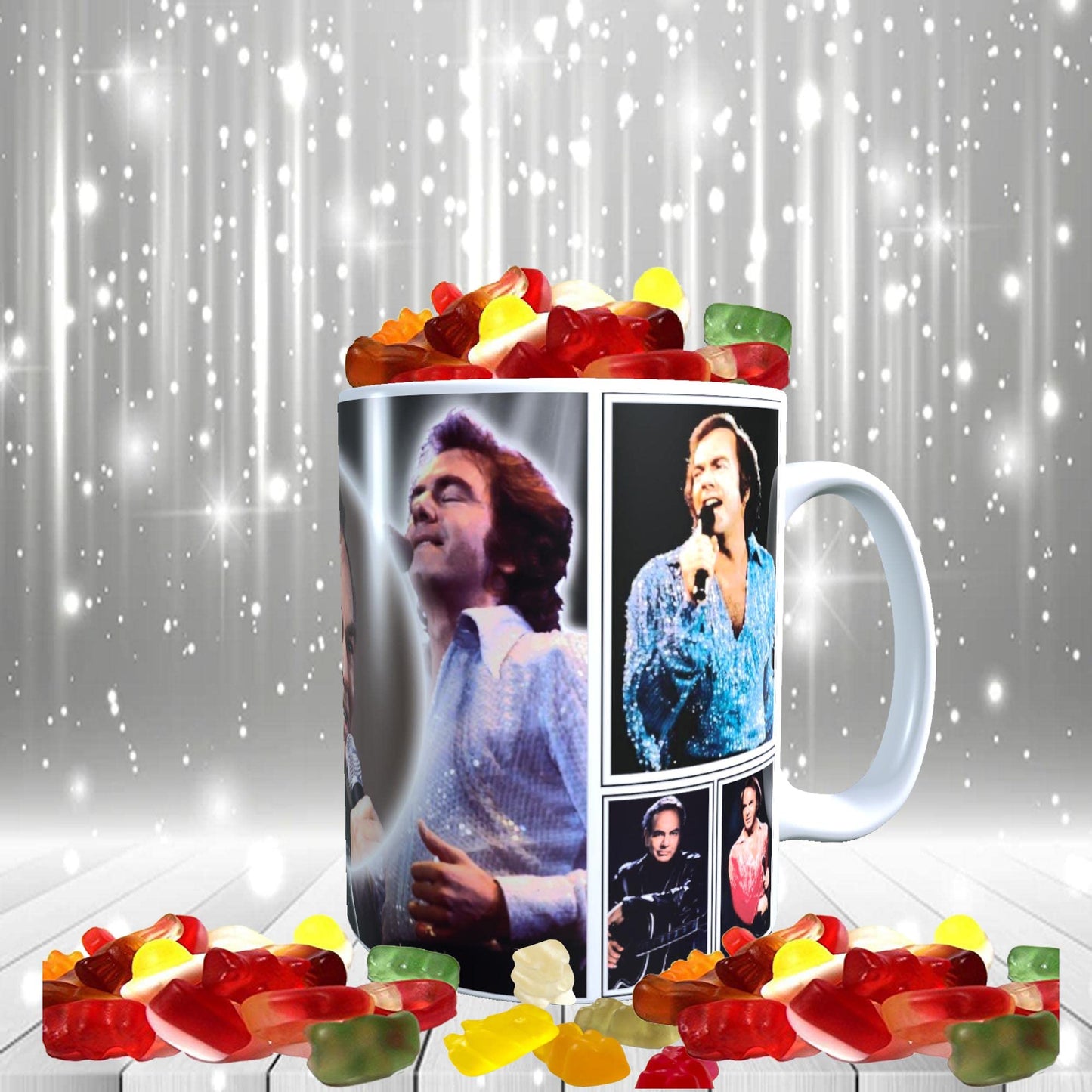Neil Diamond Icon Mug with Choice of Sweets Gift
