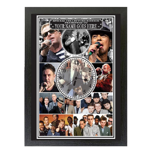 Ska Icon Music Mod Scooter Legends Personalised A4 Wall Hanging Mounted Analogue Gift Clock Present