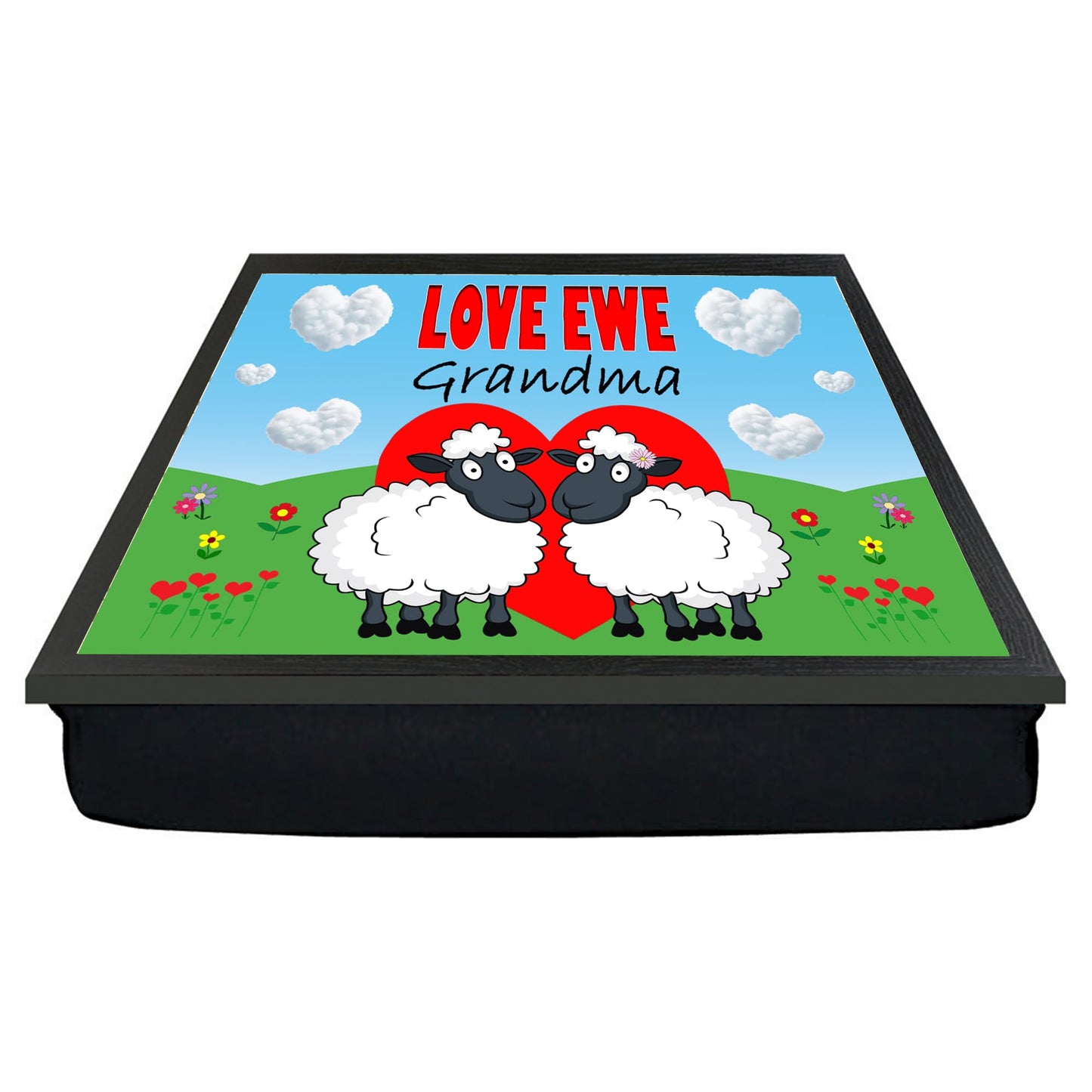Love Ewe Grandma Male and Female Cute Sheep Cushioned Lap Tray Gift Present