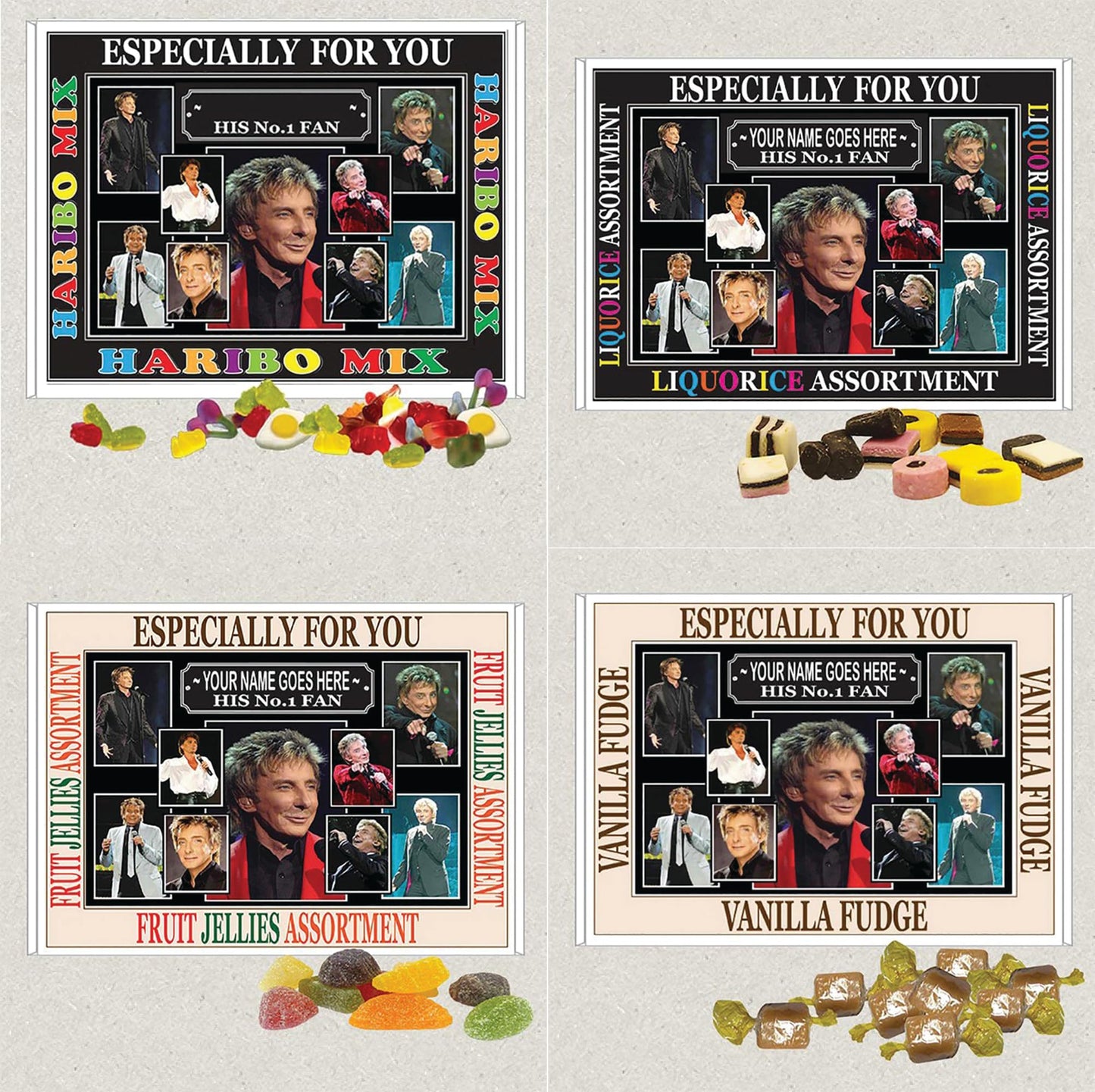 Barry M Music Icon Personalised Boxed Sweets 200g Gift Present Choice of Sweets