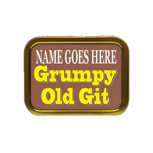 Grumpy Old Git Personalised Tobacco Tin & Products Gift