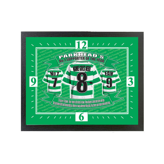 The Celts Football Shirt Personalised Clock Gift Present