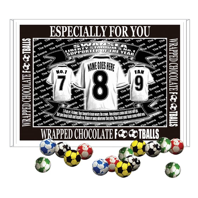 Swansea Football Shirt Personalised Gift Boxed Sweets Variety