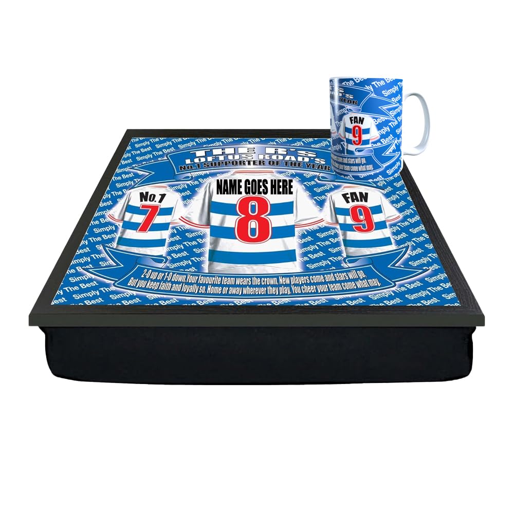 Queens PR Personalised Football Shirt Lap Tray And Mug Gift Set